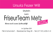 Visitenkarte f&uuml;r das FriseurTeam Metz