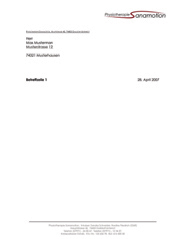 Briefpapier f&uuml;r die Physiotherapie-Praxis Sanamotion