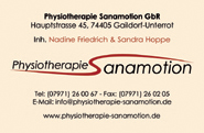 Visitenkarten f&uuml;r die Physiotherapie-Praxis Sanamotion